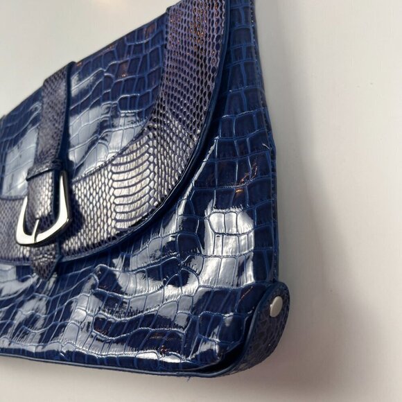 White House Black Market bag clutch blue (No Strap) - Picture 3 of 11